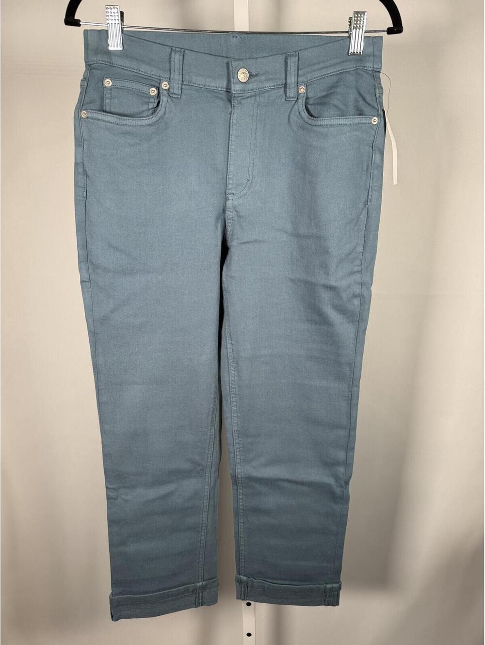 NWT d&co. Women's Sage Green Straight Leg Ankle Pants Size 10 - Picture 2 of 6